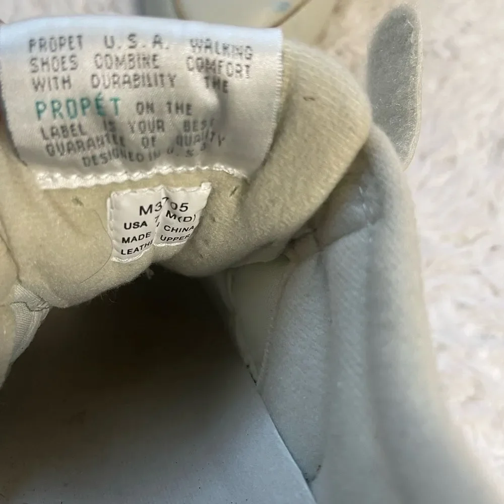 Propet Men's Life Walker Strap Comfort Walking Shoes Leather Beige Size 7